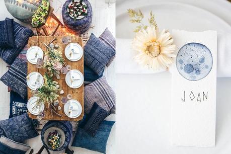 Tablescape: blue moon Tablescape blue moon collage