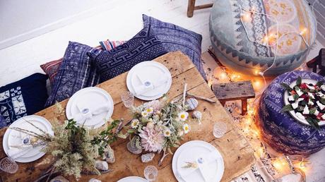 Tablescape: blue moon Tablescape blue moon
