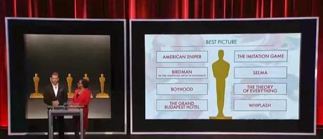 Nominaciones Oscars 2015.