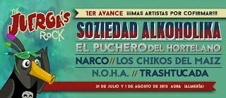 The Juerga's Rock Festival 2015: Los Chikos del Maíz, Trashtucada, El Puchero del Hortelano, Narco, S.A...
