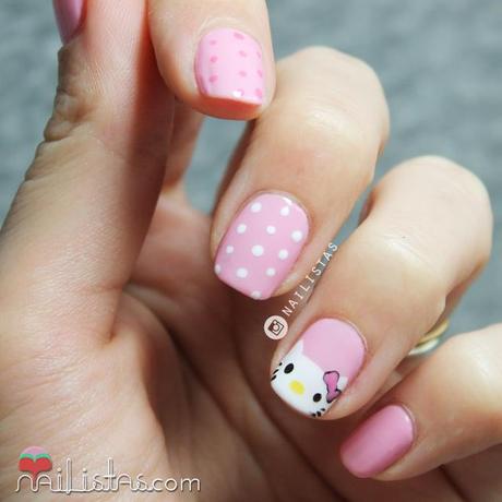 Uñas decoradas con Hello Kitty paso a paso Uñas decoradas con Hello Kitty paso a paso