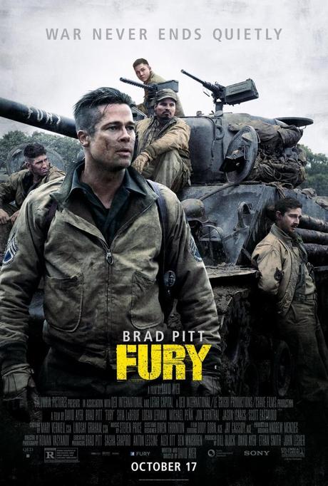 brad pitt, fury, corazones de acero, película, 