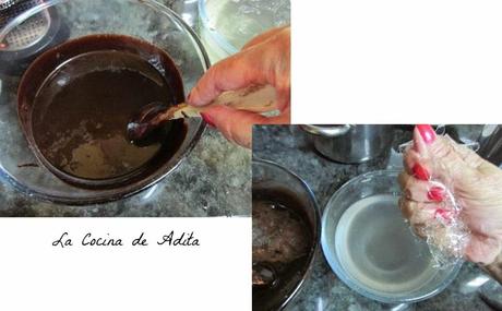 Tarta Ferrero Rocher, con esferificación inversa Tarta Ferrero Rocher, con esferificación inversa