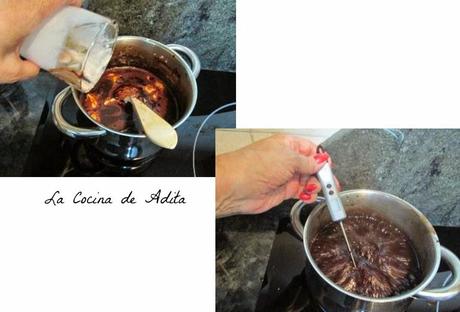 Tarta Ferrero Rocher, con esferificación inversa Tarta Ferrero Rocher, con esferificación inversa