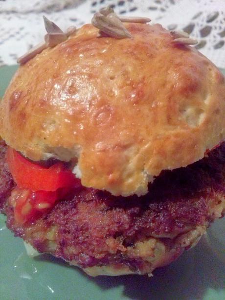 Hamburguesas de Soja y Champiñones. Pan de Hamburquesas con Pipas Hamburguesas de Soja y Champiñones. Pan de Hamburquesas con Pipas