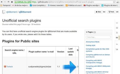 Como añadir un nuevo motor de busqueda en Qbittorrent