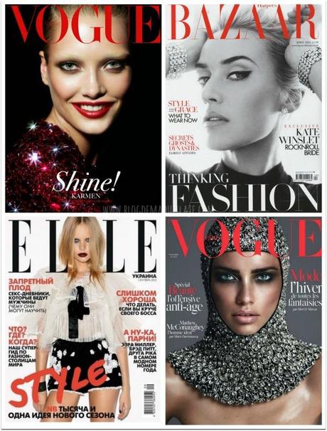 Algunos de los centenares de trabajos de Lisa Eldridge para las portadas más prestigiosas