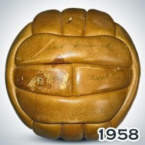 Balones Históricos de los Mundiales de Fútbol balon del mundial suecia 58