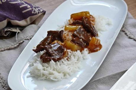 Cocina ligera , escalopines en salsa agridulce ternera en salsa agridulce