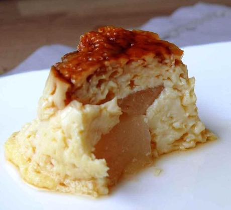 Flan de pera y vainilla flan con thermomix