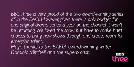 Comunicado In The Flesh in the flesh, kieren, save in the flesh, bbcThree, serie, bbc, el zorro con gafas,