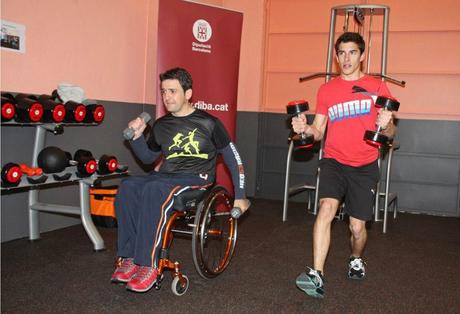 Isidre Esteve y Marc Márquez compartiendo entrenamiento.