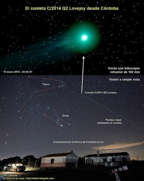 Zoco de Astronomía: El brillante cometa Lovejoy