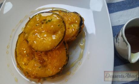 Crujientes de berenjena con miel Crujientes de berenjena con miel