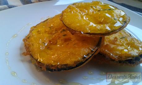 Crujientes de berenjena con miel Crujientes de berenjena con miel