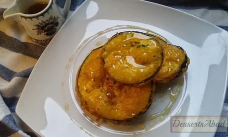 Crujientes de berenjena con miel Crujientes de berenjena con miel