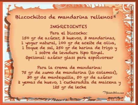 Bizcochitos de mandarina rellenos Bizcochitos de mandarina rellenos