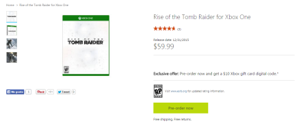 Rumor: Filtrada la fecha de lanzamiento de Rise Of The Tomb Raider 999