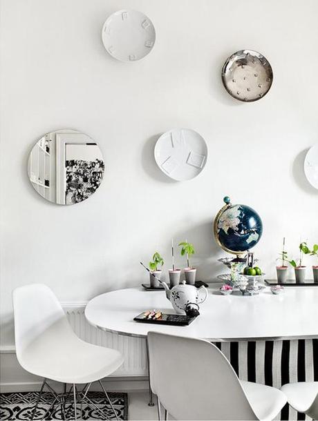 Decorar las paredes con platos decoración-pared-platos-escandinavo-01