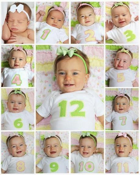 Ideas para fotografiar a tu bebé mes a mes...