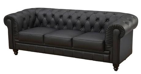 Sofás Chesterfield, pon un Chester en tu vida Sofa-chesterfield-negro