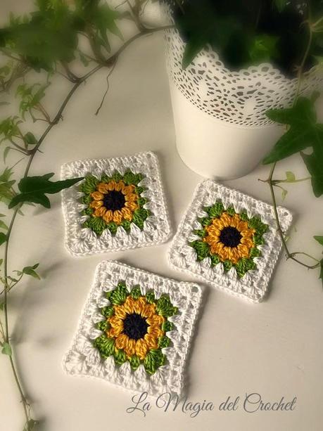 GRANNY SQUARE GIRASOL A CROCHET GRANNY SQUARE GIRASOL A CROCHET