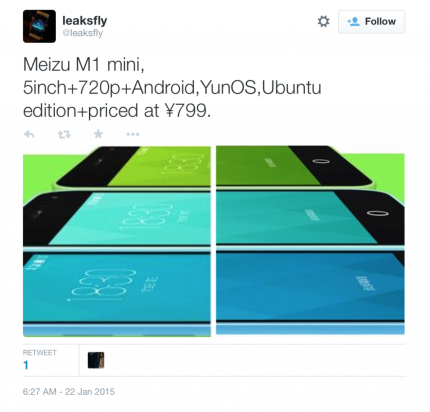 Meizu M1 Mini con 3 sistemas operativos para el 28 de enero Meizu M1 Mini con 3 sistemas operativos para el 28 de enero