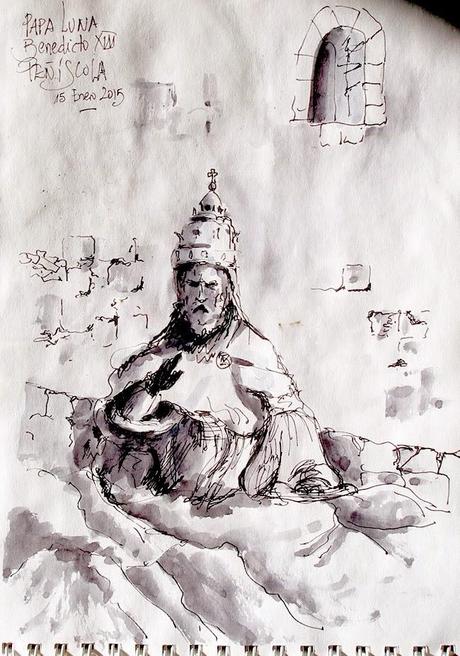 Peñíscola, Morella y Sant Mateu. Dibujos y acuarelas