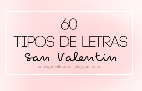 Tipos de letras para San Valentín