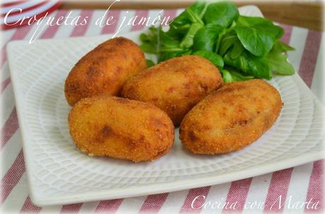 Croquetas caseras de jamón serrano. Masa para croquetas. Fáciles.