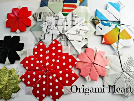 Corazones de Origami , Origami Heart Corazones de Origami , Origami Heart