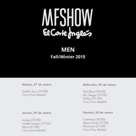 MFSHOW Men Fall Winter 2015 ¡En directo!