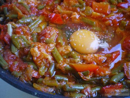 Shakshuka antes de hornear Shakshuka antes de hornear