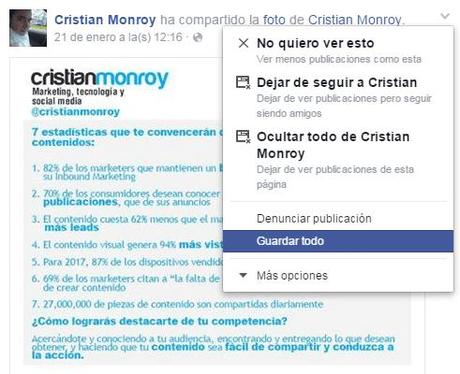 Guías tecnológicas: Guardar contenido en Facebook para leer después guardar-en-facebook-1