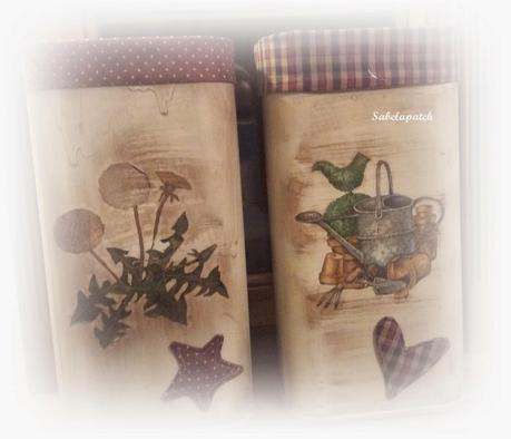 Latas en decoupage Latas en decoupage