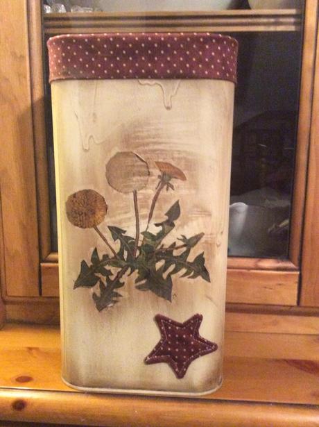 Latas en decoupage Latas en decoupage