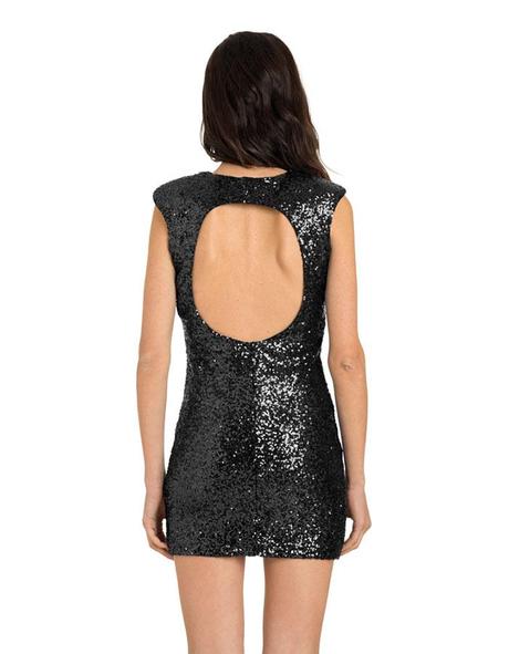 Buenas compras de rebajas Vestido negro de lentejuelas compras en rebajas