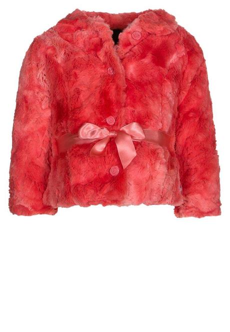 Buenas compras de rebajas Abrigo de pelo rojo
