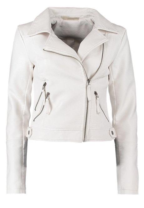 Buenas compras de rebajas Chaqueta de cuero blanco