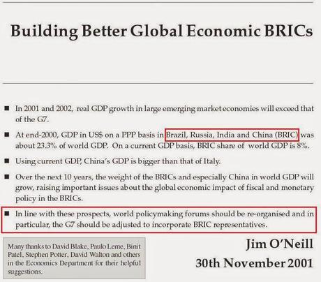Los BRICS fue idea original de Goldman Sachs Los BRICS fue idea original de Goldman Sachs