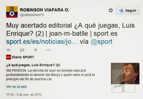 Lo que piensa y pensaba Joan Mª Batlle (Sport) de Luis Enrique