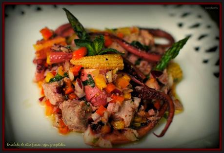 ensalada de atún fresco rejos y vegetales tererecetas las recetas de tere 03 ensalada de atún fresco rejos y vegetales tererecetas 03