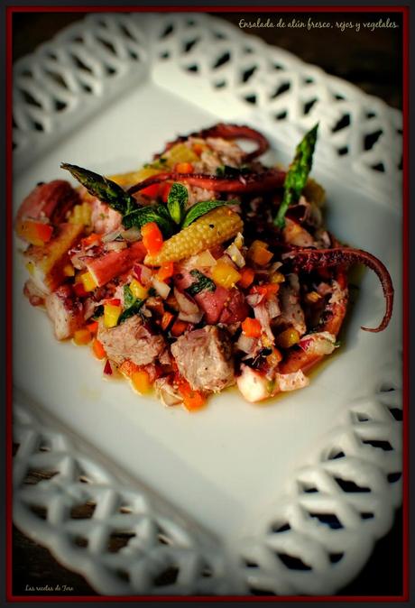 ensalada de atún fresco rejos y vegetales tererecetas las recetas de tere 02 ensalada de atún fresco rejos y vegetales tererecetas 02
