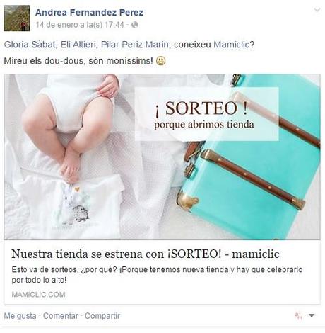 Ganador del sorteo! Tenemos tienda! 31/01/2015 ganadora