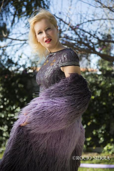 Abrigo de Pelo en Malva 7M2A4719ok