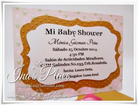Invitaciones Baby Shower - Cute As A Button & Little Rabbit.