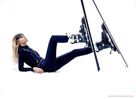 Henrieta M se divierte en la nieve para Bazaar República Checa Henrieta M se divierte en la nieve para Bazaar República Checa