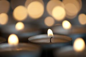 Christmas candle bokeh