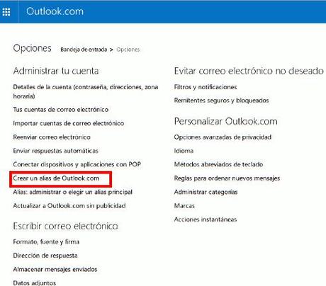 ¿Qué es un alias en Outlook y para que sirve? Crear un alias en Outlook.com