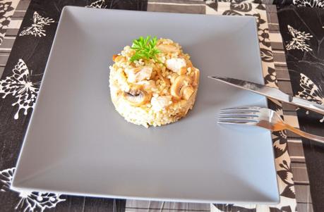 ARROZ INTEGRAL CON POLLO Y CHAMPIÑONES AL LIMON ARROZ INTEGRAL CON POLLO Y CHAMPIÑONES AL LIMON